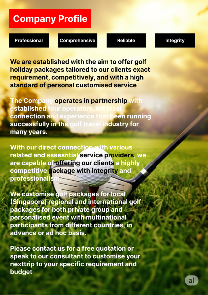 Golf course background